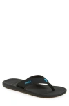 Olukai Ki Flip Flop In Lava Rock/bold Blue