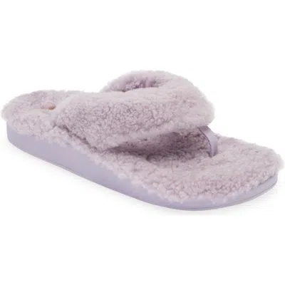 Olukai Kipea Heu Genuine Shearling Slide Sandal In Lilac/lilac