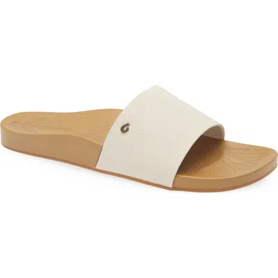 Olukai Kipea'a Pono Slide Sandal In White