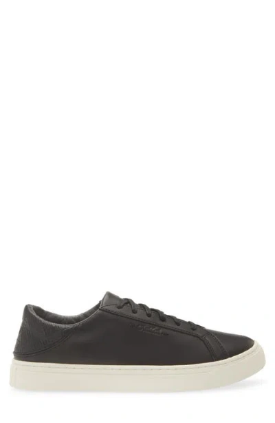 Olukai Kou Leather Sneaker In Black