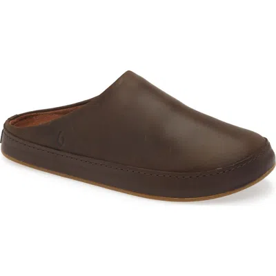 Olukai Ku'u Leather Mule In Brown