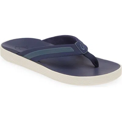 Olukai Leeward Flip Flop In Navy/navy
