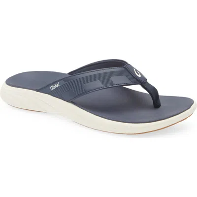 Olukai Malana Flip Flop In Mood Indigo/mood Indigo