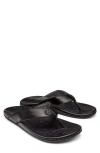 Olukai Mekila Flip Flop In Black/black