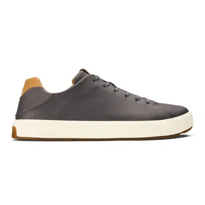 Olukai Men's Lae Ahi Li Ili Leather Sneaker In Stone/stone In Multi