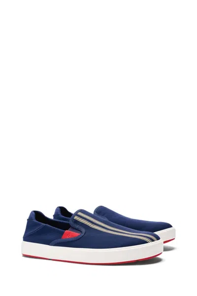 Olukai Men's Lae‘ahi Breathable Slip On Loafer In Navy Stripe In Blue