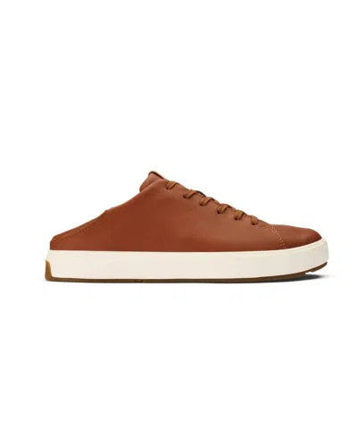 Olukai Men's Lae'ahi Li 'ili Waterproof Leather Sneakers In Kuku Brown