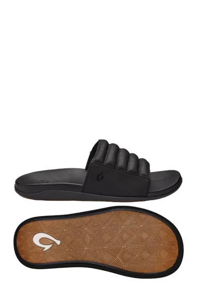Olukai Men's Maha 'olu Slide Sandals In Black
