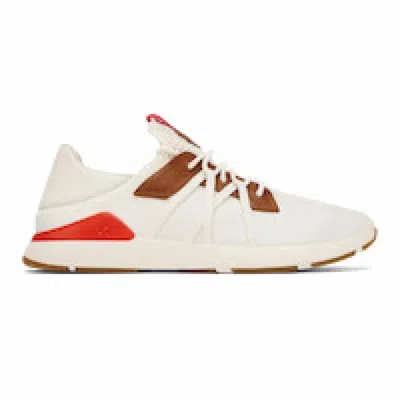 Olukai Men's Mio Lī Shoe In Bright White/red Lava In Multi