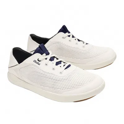Olukai Men's Moku Pae Boat Shoes In Bright White/pacifica In Multi