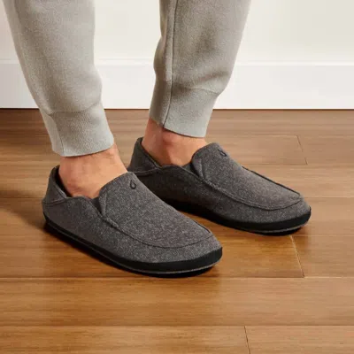 Olukai Men's Moloa Hulu Slipper In Dark Shadow In Black