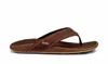 Olukai Men's Nui Flip Flop Sandals In Rum In Brown