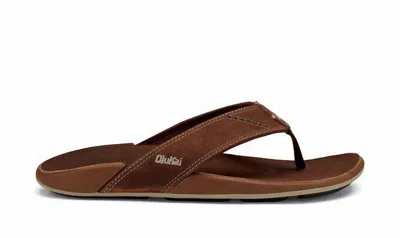 Olukai Men's Nui Flip Flop Sandals In Rum In Brown