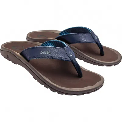 Olukai Men's Ohana Sandal In Blue Depth/espresso In Black