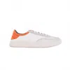 Olukai Men's Punini Classic Lace Up Sneakers In Off White / Molten Orange In Multi