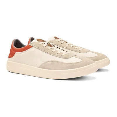 Olukai Men's Punini Sneakers In Off White/molten Orange In Neutral