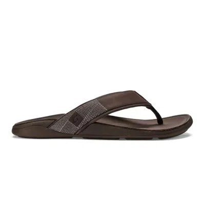 Olukai Men's Tuahine Sandal In Dk Wood/dk Wood In Brown
