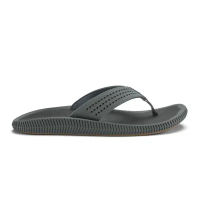 Olukai Men's Ulele Flip Flops Beach Sandals In Rock/rock In Gray