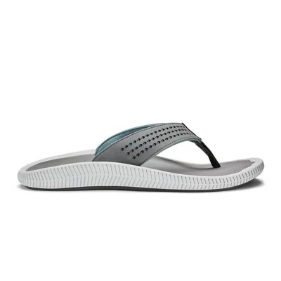 Olukai Men's Ulele Flip Flops Beach Sandals In Stone/stone In Multi