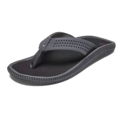 Olukai Men's Ulele Sandal In Dark Shadow/black