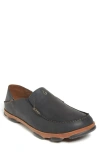 Olukai Moloa Slip-on In Black/toffee Leather