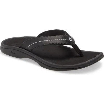 Olukai Ohana Flip Flop In Black