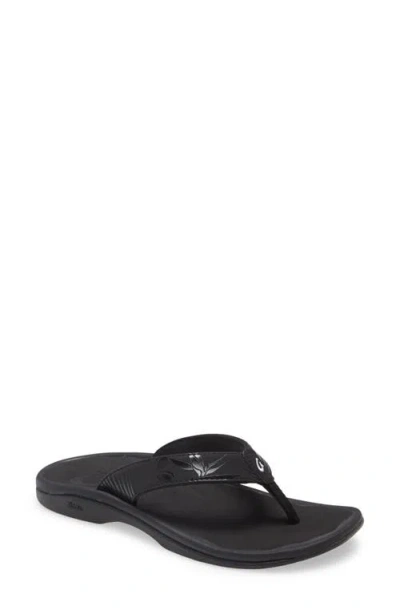 Olukai Ohana Flip Flop In Black/paradise