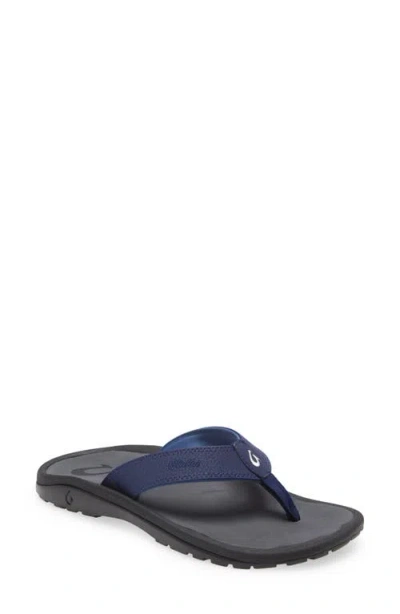 Olukai Ohana Flip Flop In Pacifica/dk Shadow