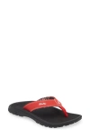 Olukai Ohana Flip Flop In Red Lava/black
