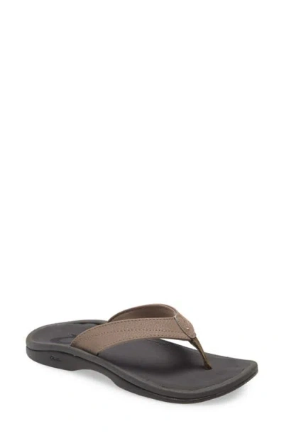 Olukai Ohana Flip Flop In Warm Taupe/island Salt