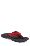 Olukai 'ohana Koa' Flip Flop In Deep Red/sunrise