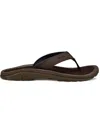 OLUKAI OHANA MENS FAUX LEATHER SLIP ON FLIP-FLOPS