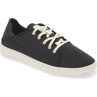 Olukai Pehuea Li Convertible Sneaker In Black / White Sand