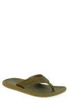Olukai Pili Flip Flop In Desert Moss/deep Green