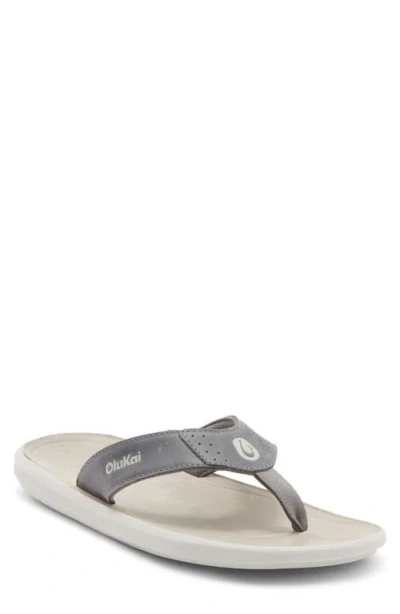 Olukai Pili Flip Flop In Gray