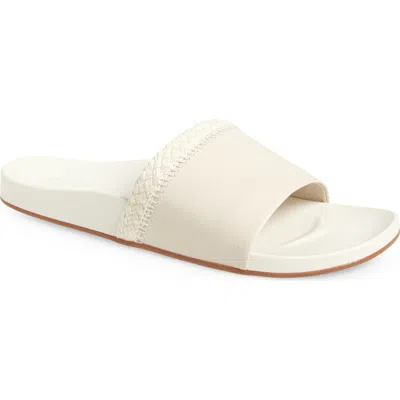 Olukai Pākea Leather Slide Sandal