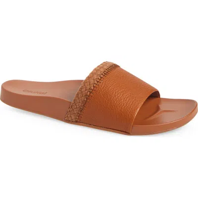 Olukai Pākea Leather Slide Sandal