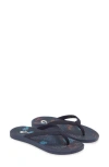 Olukai Puawe Flip Flop In Midnight Navy/barrier Reef