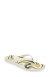 Olukai Puawe Flip Flop In White Sand/swirl