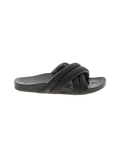 Pre-owned Olukai Sandals In Black