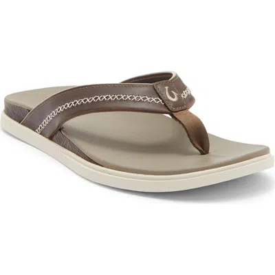 Olukai Shoreline Flip Flop In Brown
