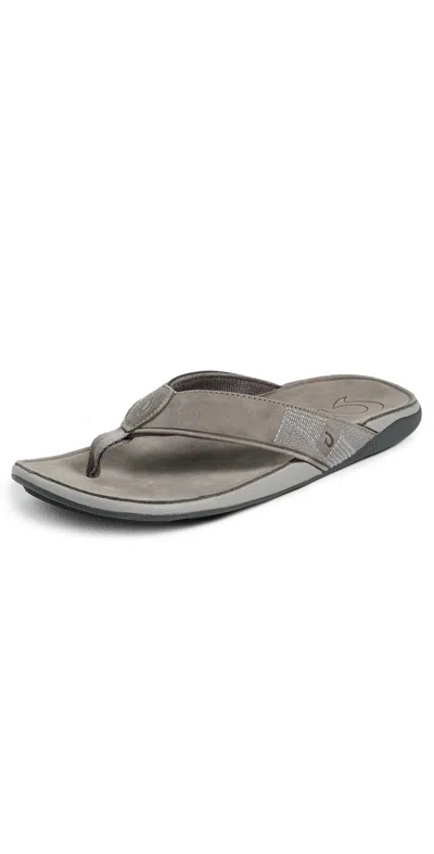 OLUKAI TUAHINE SANDALS STONE/STONE
