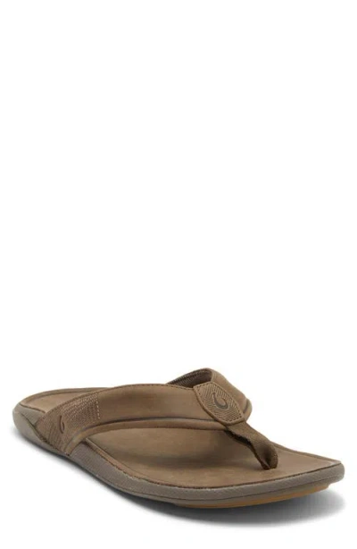 Olukai Tuahine Waterproof Flip Flop In Brown