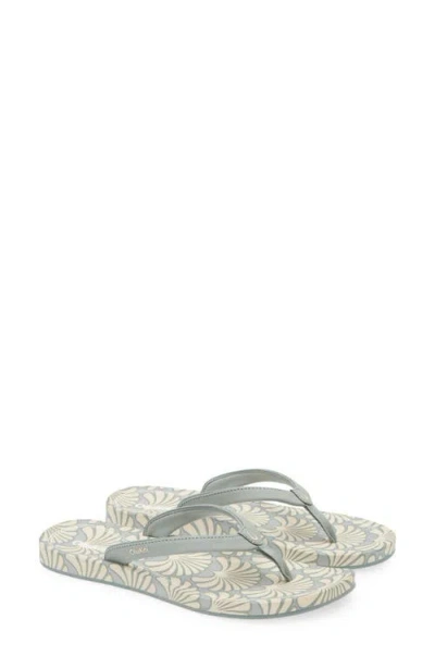 Olukai Uiki Water Resistant Flip Flop In Gray