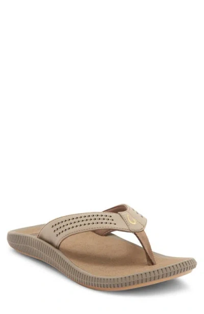 Olukai Ulele Flip Flop In Brown