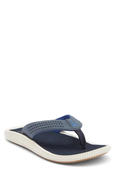 Olukai Ulele Flip Flop In Blue