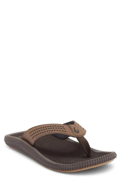 Olukai Ulele Flip Flop In Brown