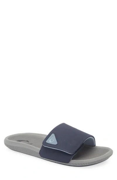 Olukai Ulele Water Resistant Slide Sandal In Blue