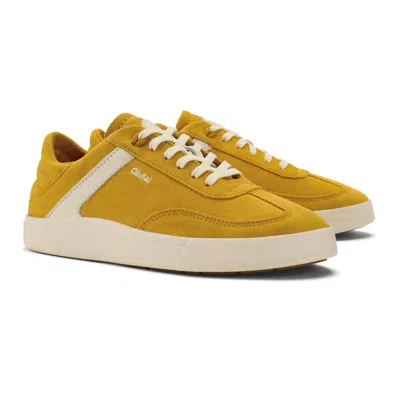 Olukai Women's Haupu Leather Sneakers In Mustard/off White In Multi