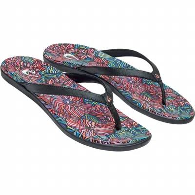 Olukai Women's Ho'opio Hau Beach Sandal In Onyx In Black